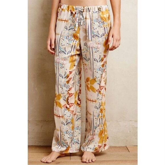 Anthropologie Eloise Pants Size 4‎ Elastic Waist Relaxed Fit Boho Casual Light - Picture 1 of 9